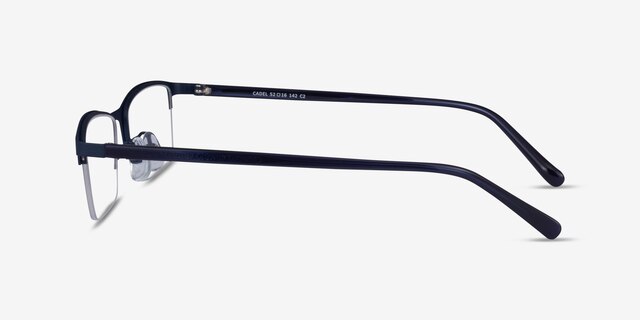 Cadel Navy MetalEyeglass Frames from EyeBuyDirect, Side View