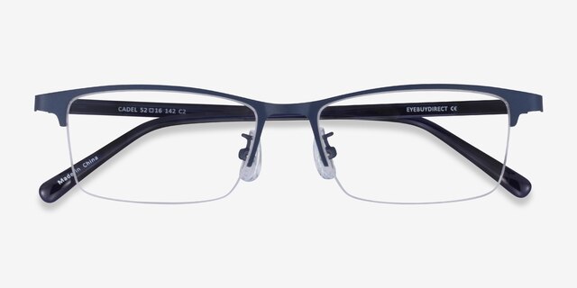 Cadel Navy MetalEyeglass Frames from EyeBuyDirect, Closed View