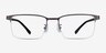Thesis Gunmetal Black MetalEyeglass Frames from EyeBuyDirect, Front View