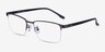 Thesis Gunmetal Black MetalEyeglass Frames from EyeBuyDirect, Angle View