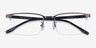 Thesis Gunmetal Black MetalEyeglass Frames from EyeBuyDirect, Closed View
