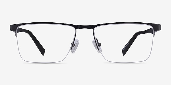 Chronos Black Metal Eyeglass Frames