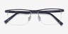 Chronos Blue Silver MetalEyeglass Frames from EyeBuyDirect, Closed View