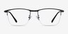 Shawn Matte Black MetalEyeglass Frames from EyeBuyDirect, Front View