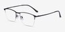 Shawn Matte Black MetalEyeglass Frames from EyeBuyDirect, Angle View