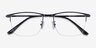 Shawn Matte Black MetalEyeglass Frames from EyeBuyDirect, Closed View