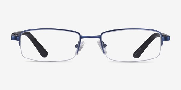 Cleo Matte Blue Metal Eyeglass Frames