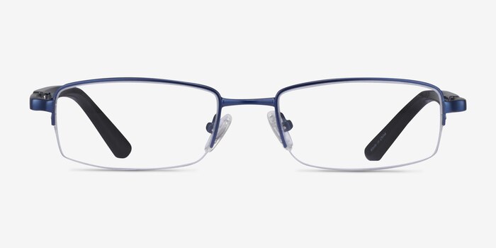 Cleo Matte Blue Metal Eyeglass Frames from EyeBuyDirect