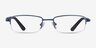 Cleo Matte Blue MetalEyeglass Frames from EyeBuyDirect, Front View
