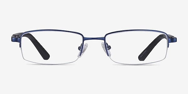 Cleo Matte Blue Metal Eyeglass Frames