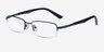 Cleo Matte Blue MetalEyeglass Frames from EyeBuyDirect, Angle View