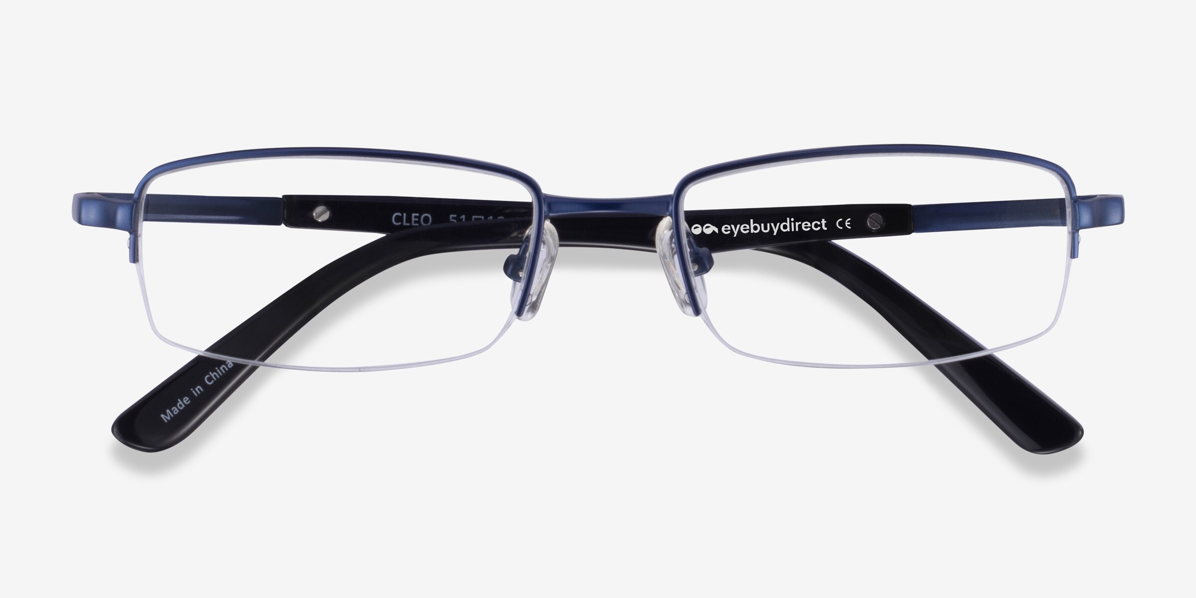 No.2510+メガネ　Blue label【度数入り込み価格】 Cleo Rectangle Matte Blue Glasses for Women | Eyebuydirect