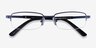 Cleo Matte Blue MetalEyeglass Frames from EyeBuyDirect, Closed View