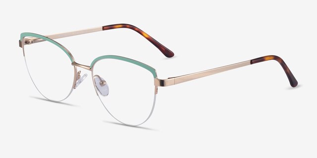 Anacostia Green Gold MetalEyeglass Frames from EyeBuyDirect, Angle View