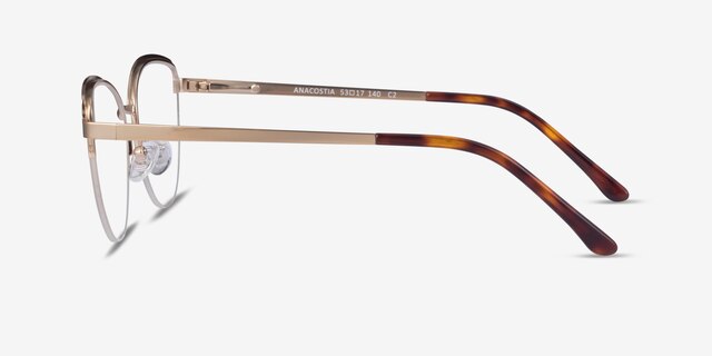 Anacostia Green Gold MetalEyeglass Frames from EyeBuyDirect, Side View
