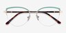 Anacostia Green Gold MetalEyeglass Frames from EyeBuyDirect, Closed View