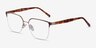 Piccadilly Gold Burgundy AcetateEyeglass Frames from EyeBuyDirect, Angle View