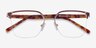 Piccadilly Gold Burgundy AcetateEyeglass Frames from EyeBuyDirect, Closed View