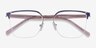 Piccadilly Silver Dark Blue AcetateEyeglass Frames from EyeBuyDirect, Closed View
