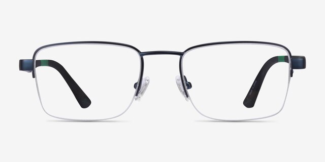 Primus Navy MetalEyeglass Frames from EyeBuyDirect, Front View