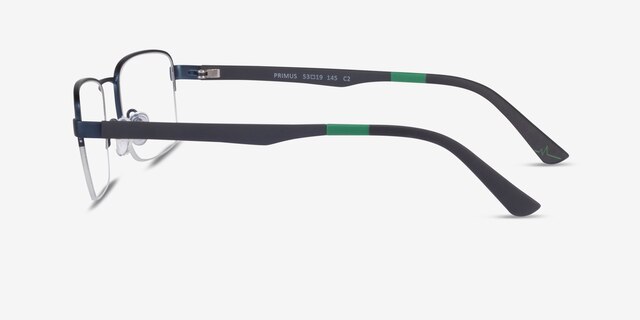 Primus Navy MetalEyeglass Frames from EyeBuyDirect, Side View