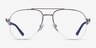 Hydroflux Gunmetal MetalEyeglass Frames from EyeBuyDirect, Front View