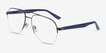 Hydroflux Gunmetal MetalEyeglass Frames from EyeBuyDirect, Angle View