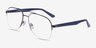 Hydroflux Gunmetal MetalEyeglass Frames from EyeBuyDirect, Angle View