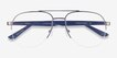 Hydroflux Gunmetal MetalEyeglass Frames from EyeBuyDirect, Closed View