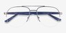 Hydroflux Gunmetal MetalEyeglass Frames from EyeBuyDirect, Closed View
