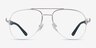 Hydroflux Silver MetalEyeglass Frames from EyeBuyDirect, Front View