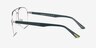 Hydroflux Silver MetalEyeglass Frames from EyeBuyDirect, Side View