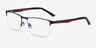Kinetic Matte Black MetalEyeglass Frames from EyeBuyDirect, Angle View