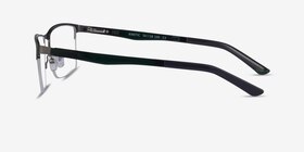 Kinetic Matte Gunmetal Métal Montures de lunettes de vue d'EyeBuyDirect, Vue de Côté