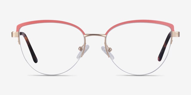 Anacostia Pink Gold MetalEyeglass Frames from EyeBuyDirect, Front View