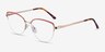 Anacostia Pink Gold MetalEyeglass Frames from EyeBuyDirect, Angle View