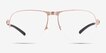 Schematic Gold MetalEyeglass Frames from EyeBuyDirect, Front View