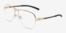 Schematic Gold MetalEyeglass Frames from EyeBuyDirect, Angle View