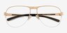 Schematic Gold MetalEyeglass Frames from EyeBuyDirect, Closed View