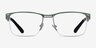 Taxi Green Silver Black MetalEyeglass Frames from EyeBuyDirect, Front View