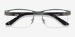 Taxi Green Silver Black MetalEyeglass Frames from EyeBuyDirect, Closed View