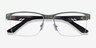 Taxi Green Silver Black MetalEyeglass Frames from EyeBuyDirect, Closed View