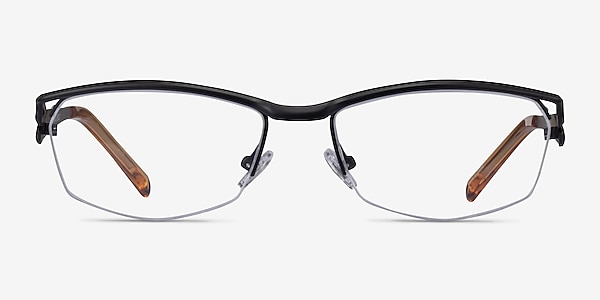 Tech Black Yellow Metal Eyeglass Frames