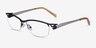 Tech Black Yellow MetalEyeglass Frames from EyeBuyDirect, Angle View