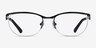 Commerce Black Red MetalEyeglass Frames from EyeBuyDirect, Front View