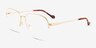 Andie Gold MetalEyeglass Frames from EyeBuyDirect, Angle View
