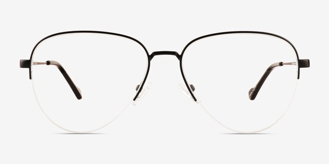 Andie Black MetalEyeglass Frames from EyeBuyDirect, Front View