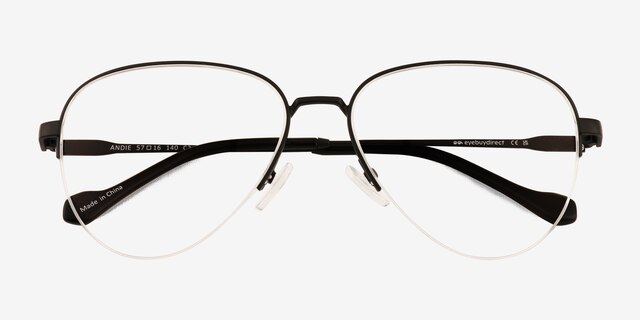 Andie Black MetalEyeglass Frames from EyeBuyDirect, Closed View