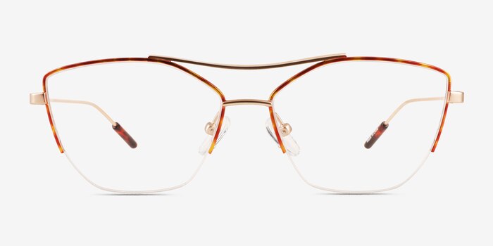 Aida Tortoise Rose Gold Metal Eyeglass Frames from EyeBuyDirect