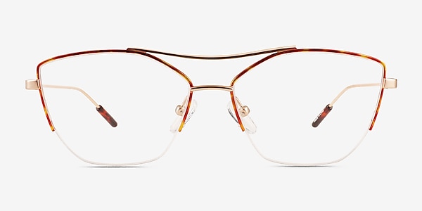 Aida Tortoise Rose Gold Metal Eyeglass Frames